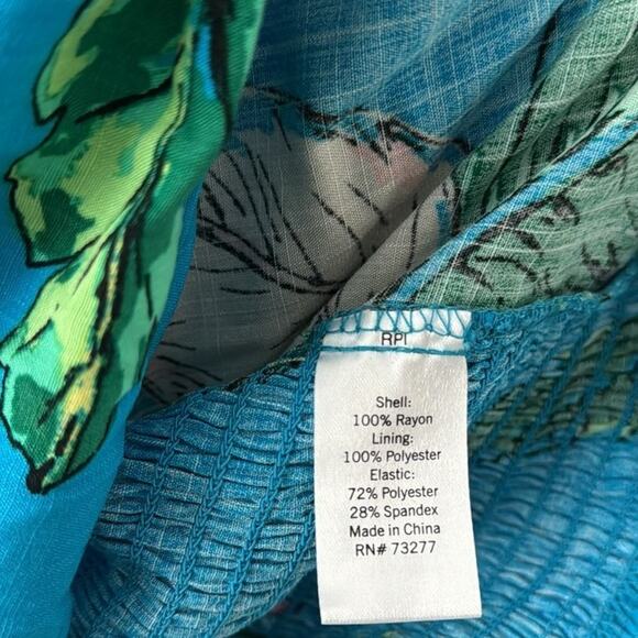 SO TURQUOISE BLUE CROP TOP W/ PUFF SLEEVES & TIERED MINI SKIRT SIZE MED SET - Picture 5 of 14